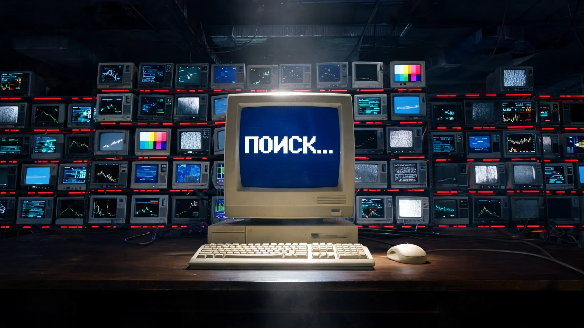 Ретро-компьютер в торговом центре управления